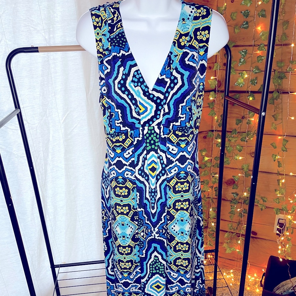 Tropical Maxi Soft Sleeveless Chico’s Dress